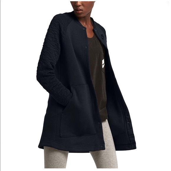 Nike Jackets & Coats | Nwt Nike Black Long Jacket | Poshmark